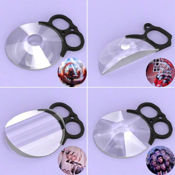 KnightX KnightX Kaleidoscope Glass Prism Lens Filter, Universal Camera & Smartphone Special Effects Photography Accessory, Durable Multi-Faceted Glass Filters For Creative Photos And Videos
