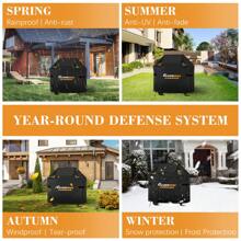 [210D Orange Line Grill Cover] Tear-Resistant Oxford Cloth Grill Cover For Gas Grills, With Adjustable Hem Drawstring, Suitable For Weber, Char-Broil, Nexgrill And Other Grill Models.