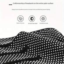 10/20pcs Unisex Anti-Slip Polyester Knitted Gloves | Breathable & Durable, Suitable For Cycling, Driving, Barbecuing | Machine Washable | Black Texture Grip Design | Outdoor Activities & Biking, Nylon Viscose Gloves Anti-Slip Durable Gardening Driving Labor Protection Thin Viscose Gloves