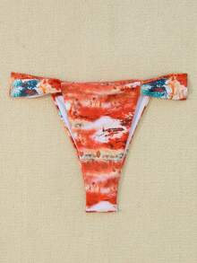 夏季新款扎染印花比基尼套装，性感欧式风格，适合海滩、泳池派对