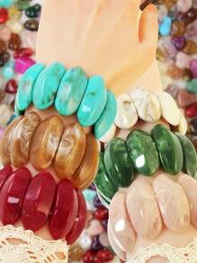 2 piezas Pulseras elásticas bohemias y coloridas, regalo para mujeres y niñas, adecuado para playa, vacaciones y uso casual diario