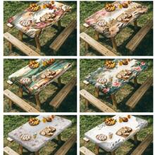 1/24 PIEZAS Manteles elásticos en varios estilos, disponibles en múltiples tamaños tanto cuadrados como redondos. Hechos de material de seda de leche, son adecuados para las temporadas de primavera y verano. Estos manteles sirven como artículos decorativos para cocinas, comedores y patios, y se pueden usar para adornar mesas de comedor de diferentes tamaños. Son perfectos para reuniones familiares y picnics al aire libre.