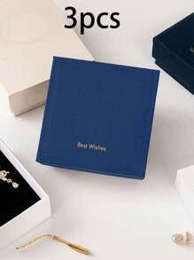 6/1pc, Embossed Letter Jewelry Gift Box, Jewelry Gift Box, Bow Decoration, Square Jewelry Gift Box, Suitable For Packaging Necklaces, Bracelets And Other Accessories Valentine's Day Ribbon Packaging Box, Packaging Box, Wedding Decoration