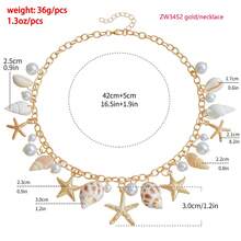 1pc Shell & Alphabet Alloy Bohemian Waist Chain, Suitable For Wedding, All Seasons, Summer Beach, Seashell, Starfish, Shell Pendant Waist Chain; 1pc Fashion Luxury Imitation Crystal Faux Pearl Waist Chain, Versatile Geometric Sequin Butterfly Waist Chain; 1pc Gold Body Chain, Shiny Crystal Bra Chain, Chest Sticker, Sexy Multi-Layer Tassel Body Chain, Criss-Cross Clothing Chain, Sexy Bikini Back Chain Fall, Autumn, Halloween - Shell Waist Chain - View 5