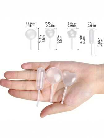 50Pcs Mini Dropper 4ml Disposable Jam Dropper For Cupcake Sauce Squeeze Transfer Pipettes Dropper Dessert Stuffed Cake Decor