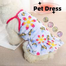 1 Stück leichtes, atmungsaktives, schnell trocknendes Haustier-Kleid, ärmellos im Prinzessinnenstil für Katzen und kleine Hunde 2-15 Pfund, geeignet für Frühling/Sommer