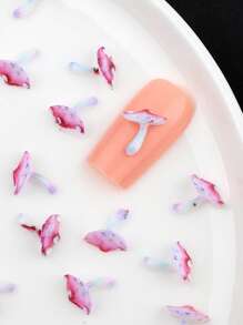 100 pezzi di decorazioni per unghie a forma di fungo fluorescente con glitter e paillettes, decorazioni per unghie cute per manicure, accessori per arte di unghie in stile Y2K in metallo premium a forma di cuore, kit per unghie fai da te, accessori per unghie, gemme per unghie, set per unghie, forniture per salone di bellezza, articoli essenziali per tecnici di unghie
