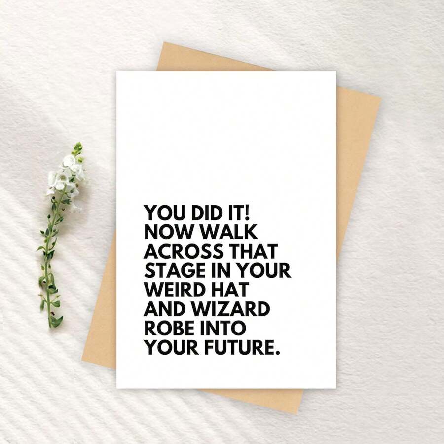 1PC Graduation Card, College Graduates, Inspiring Cards, Graduation Cards And Envelopes, High Quality Paper Products, Graduation Gifts