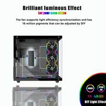 Computer Accessory Host Cooling Fan+Dual 10 Way Hub (With Remote Control) Made Of ABS Material, Fan Speed: 800-2000 ± 10RPM. They Have 4PIN And 3PIN Interfaces Respectively. The Length Of The Wire Is About 50 Centimeters. - Black - View 6