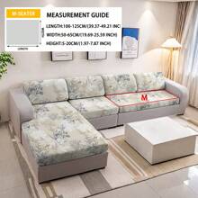 1 pièce Housse de coussin de canapé imprimée, Housse de siège de chaise extensible de remplacement, Housse de protection de mobilier, Douce et flexible avec un fond élastique