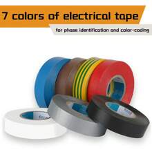 CILIA 10 Pcs Electrical Insulation Tape ,19 Mm X 25 M 10 Pieces PVC Repair And Bonding, Adhesive Tape, 7 Colours For Voltages Up To 6 KV, Professional Electrical, Flexible, Self-Extinguishing