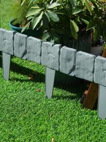 5/10/20 pièces Bandes de clôture en plastique imitant la pierre, convient pour le jardin, la pelouse, les parterres de fleurs, la cour, le potager, la décoration de balcon, la clôture, la séparation extérieure de jardin et pelouse