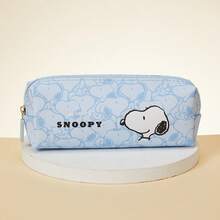 Miniso 1 pieza Bolsa de cosméticos compacta de la serie Snoopy, diseño lindo, almacenamiento portátil, adecuada para uso diario y viajes, gran regalo para amigos - Multicolor - Ver 8