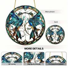 1 Piece Of 2D Flat Acrylic 2D Flat. Acrylic Honey Bird Pendant, Love Themed Mural, Indoor And Outdoor Hanging Panels, Bedroom, Kitchen, Office, Home And Courtyard Decoration, Vertical Wall Hanging Decoration, Featherless Festival Decoration