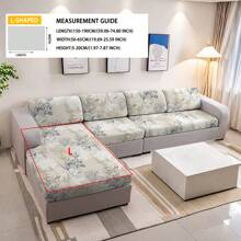 1 pièce Housse de coussin de canapé imprimée, Housse de siège de chaise extensible de remplacement, Housse de protection de mobilier, Douce et flexible avec un fond élastique