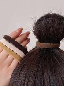 20/200pcs Pieces Of Khaki Nude Invisible Headband Elastic Towel Headband Daily Style Makeup Travel Essential School Opening Gift, Red Gift Box New Couple Gift