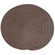 Set de 6 manteles individuales redondos tejidos a mano de 15 pulgadas, aptos para lavado, resistentes al calor, para mesas de comedor. Manteles individuales populares europeos y americanos, aislantes, decorativos, disponibles en varios colores