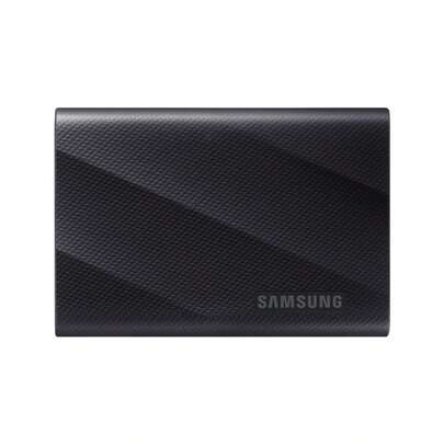 Samsung 1TB/2TB 便携式固态硬盘，黑色 T9 高速外置 SSD，兼容笔记本电脑和台式机