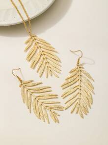 镀金首饰套装、项链和耳环，女士礼物