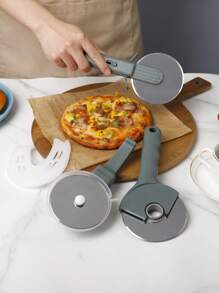 1pc 3.5in/3.74 Inch Stainless Steel Pizza Cutter Wheel With Protective Cover, Baking Biscuit Cutting Roller Slicer