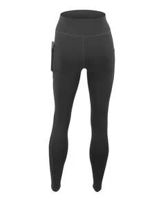 3pcs Women Plus Size High Waist Pocketed Yoga Leggings, Slim Fit Shaping Workout Pants For Outdoor & Everyday Wear - Multicolor - View 4