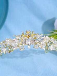 1 Stück modischer und eleganter Legierungs-Kronen-Haarreif für Hochzeitsparty Deko für Frauen, elegante Tiara