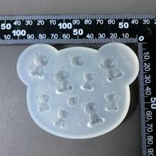 Moldes de resina para accesorios de oso de peluche, moldes de silicona, moldes líquidos de resina, moldes de silicona para llaveros de resina, moldes de resina