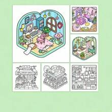 1Pc Coco Little Corner Coloring Book,Coloring Book For Adults And Teens And Students(Cozy Spaces Coloring) To Show Warm And Comfortable Moments, To Relax The Mood And Develop Color Perception And Imagination And Exercise Concentration, Which Can Be Given As Gifts To Family, Friends, Loved Ones,Wyo,Tina