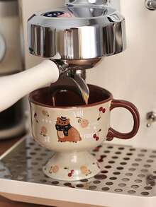 280ml/9.4oz Ceramic Coffee Cup With Adorable Animal Patterns, Forest Series, Suitable For Latte, Cappuccino, Milk, Etc. - Multicolor - View 8