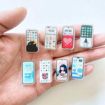 5/10/15/20 pezzi Smartphone finti in miniatura, modelli di telefoni cellulari per decorazione casa delle bambole, mini display di negozio di simulazione, decorazione per micropaesaggio