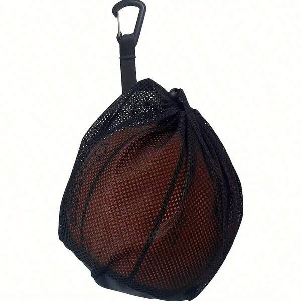 1pc/Set Multifunctional Sports Drawstring Net Bag, Suitable For Basketball, Soccer And Volleyball - Oxford Fabric