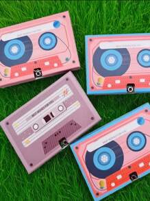 1pc Tape Recording Greeting Card Wedding Invitations Cassette Tapes Casettes Tape Voice Recordable Talking Audio Greeting Birthday Greeting Blessing Greeting Cards Cards