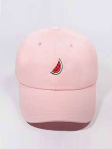 1pc Unisex Child Embroidered Watermelon Pattern Soft Top Baseball Cap, Multi-Color Outdoor Casual Fashion Adjustable Size Sun-Shading Cap, Essential For Spring/Summer - 3-8Y - View 17