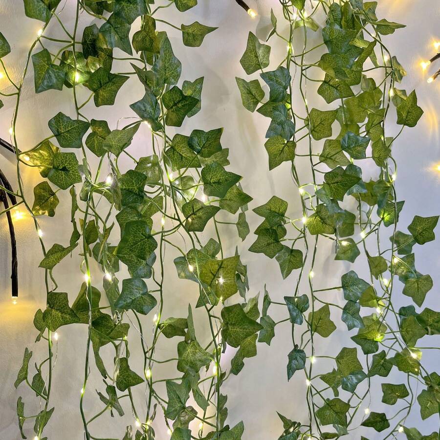 New LED Battery Box Climbing Vine Light String Sweet Potato Leaves Outdoor Copper Wire Vine Waterproof Decoration Light