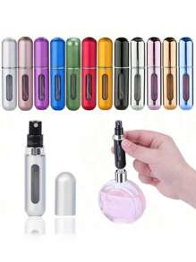 4-Piece Boxed Perfume Distribution Bottle, Bottom Direct Filling Perfume Bottle, Reusable Fine Water Spray Bottle, Makeup Water Bottle, Perfume Distribution Tool, With Storage Box, Available In A Variety Of Colors, Birthday Gifts For Family And Friends, Holiday Gifts,Portable For Travel 5ml