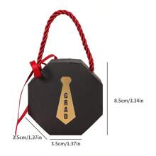 10 sztuk Graduation Tie Seal Hot Stamping Kreatywne pudełko na deser, pudełko czekoladek na uroczystości ukończenia szkoły, wspomnienia z imprezy