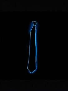 LED Light-Up Necktie - Neon EL Wire, Clothing Accessory For Jackets And Shirts, Suitable For Parties, Performances, Halloween, Role-Playing, Bar Atmosphere - Elegant Style, Batteries Not Included