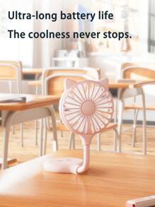 1pc USB Powered Desk Fan, Mini Portable Desktop Fan With 3 Wind Speeds For Indoor & Outdoor Use, Summer Cooling Fan, Pink/Blue/White