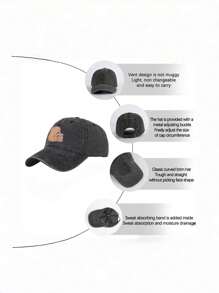 1pc Capybara Drinking Boba Tea Baseball Cap - Adorable Brown Design, Lightweight Polyester, Casual Style, Perfect Gift For Family & Friends, Gift Cap | Unique Graphic Cap | Lightweight Hat