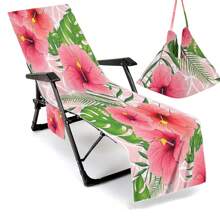 可折叠沙滩椅套，可折叠放入手提包，配有可放置眼镜和手机的口袋。沙滩椅、毛巾、泳池休闲椅套，方便携带