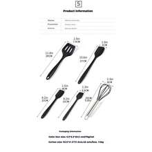 5pcs/Set High Quality Silicone Cooking Utensils Set With Wooden Handles And Knife - Heat Resistant, Non-Stick Cookware And Bamboo Storage Containers - Perfect Kitchen Tools, Easy Cooking And Cleaning - Multicolor - View 11