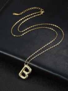 Fashionable Gold Copper A-Z 26 Letter Hanging Necklace, Charming Women's Jewelry
