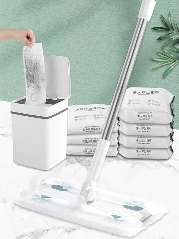 100pcs/Pack Anti-Static Dusting Wipes, Multi-Functional Flat Mop For Home Use, Disposable Slouchy Mop