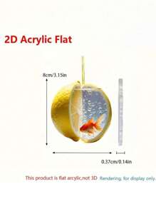 1-2pcs Acrylic Goldfish Car Pendant - Colorful 2D Design, Suitable For Vehicle Interior Decoration, Home Decor, Holiday Ornaments