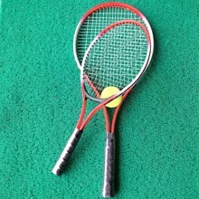 1 Large & 1 Small Aluminum Alloy Tennis Rackets, Durable High Elasticity, With 1 Tennis Ball, Family Set, Professional Tennis Rackets For Matches & Training