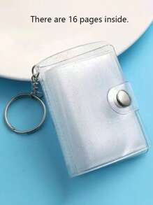 Bonuci 1pc/10 Piece Set 2-Inch Mini Photo Album Valentine's Day Photo Storage With Keychain Pocket Photo Album Keychain For Photo Valentine's Day Gifts, Weddings, Keychain Photo Albums, Bag Pendants, Can Store Headshots, ID Photos, Transparent Photo Album Storage Book, Photo Storage, Cute Gifts