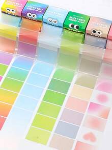 1 Roll (256pcs) Pull-And-Stick Convenient Memo Pads, Sticky Notes For Indexing And Jotting Down Quick Notes, Suitable For Supplementary Notes, Summarizing Mistakes, Leaving Messages, And Memo Writing. Back To School - Multicolor - View 9