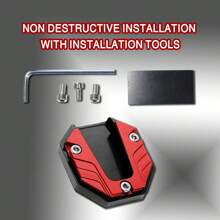 1 Peça Base de Descanso Lateral de Motocicleta de Liga de Alumínio JPMOTO, Acessório Antiderrapante que Se Adapta a Vários Modelos de Motocicleta