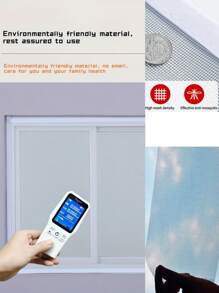 Jedna biała koronkowa zasłona z białym obszyciem, odpowiednia na każdą porę roku, aby trzymać komary z daleka. Idealna do salonów i sypialni, ta samoprzylepna, wielokrotnego użytku moskitiera ma elegancki i prosty design. Jest ściśle tkana, lekka i oddychająca, zapewniając dobrą wentylację. Zasłona jest zmywalna i ręcznie robiona, co czyni ją stylowym elementem wystroju domu.