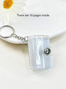 Bonuci 1pc/10 Piece Set 2-Inch Mini Photo Album Valentine's Day Photo Storage With Keychain Pocket Photo Album Keychain For Photo Valentine's Day Gifts, Weddings, Keychain Photo Albums, Bag Pendants, Can Store Headshots, ID Photos, Transparent Photo Album Storage Book, Photo Storage, Cute Gifts